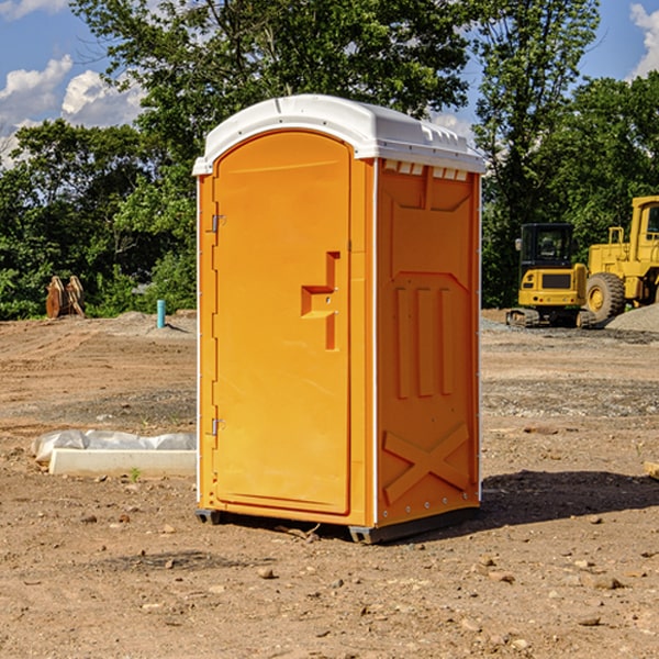 how often are the portable restrooms cleaned and serviced during a rental period in Lusby MD